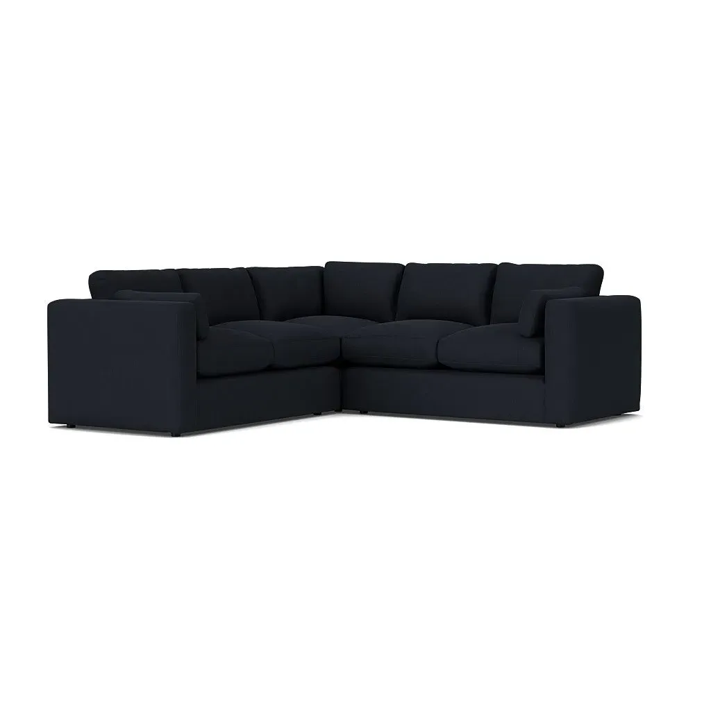 Clarke Compact Corner Sofa - Ink, House Linen Mix