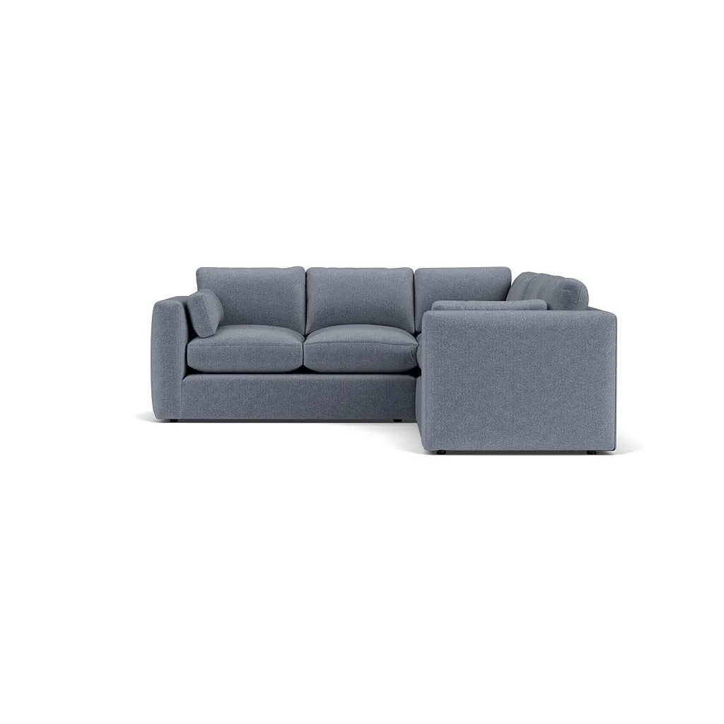 Clarke Compact Corner Sofa - Navy, Eco Herringbone image
