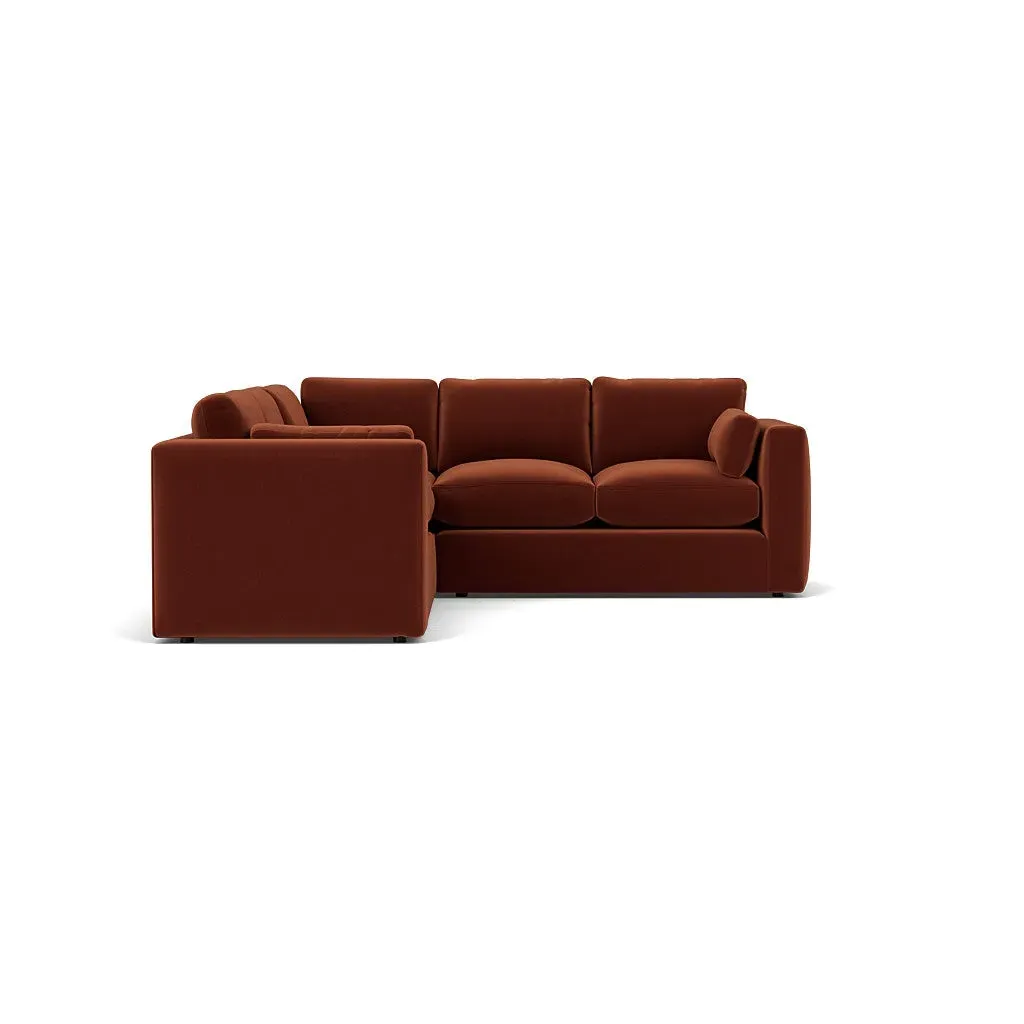 Clarke Corner Sofa - Brick, Matt Velvet image