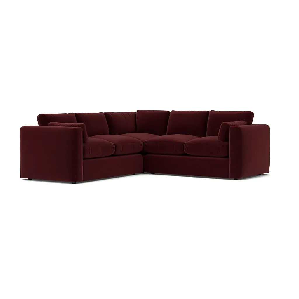 Clarke Corner Sofa - Dark Rosehip, Matt Velvet
