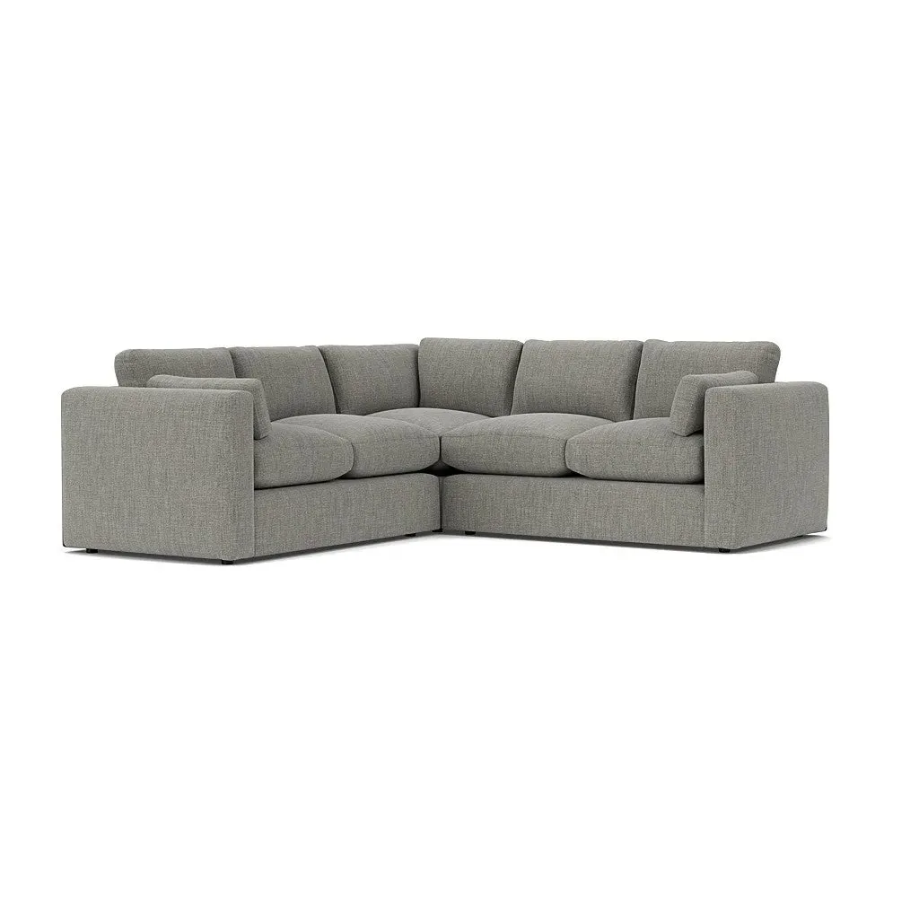 Clarke Corner Sofa - Grey Marl, Rustic Weave