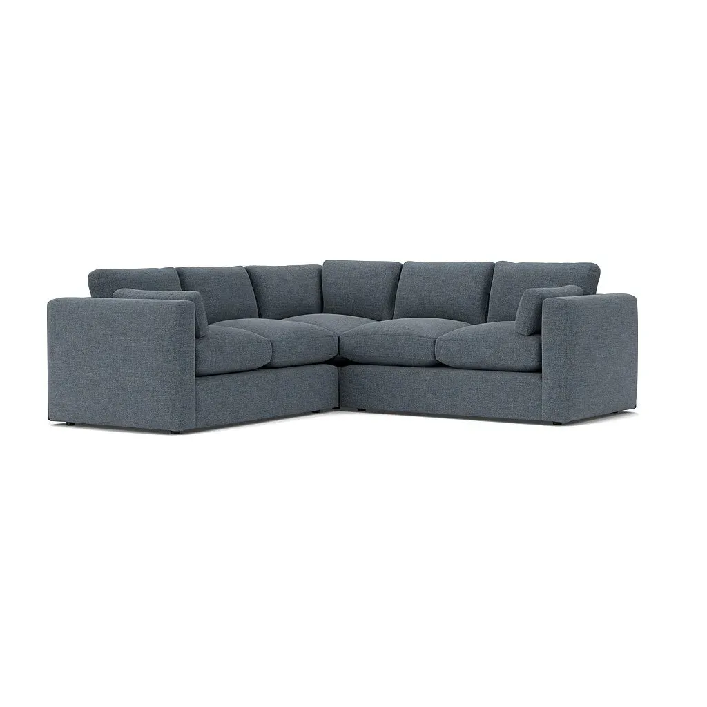 Clarke Corner Sofa - Indigo, Rustic Weave