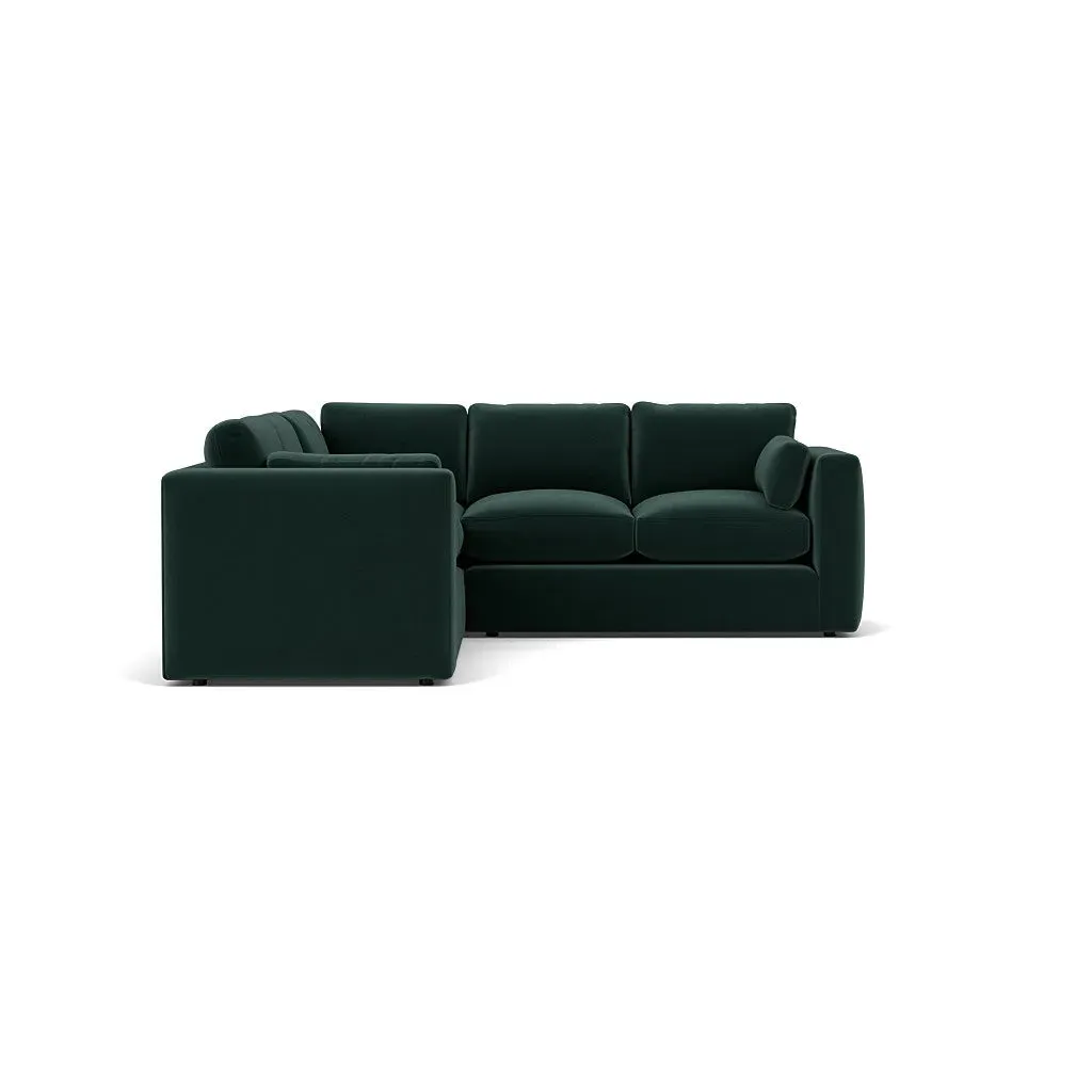 Clarke Corner Sofa - Lake, Matt Velvet