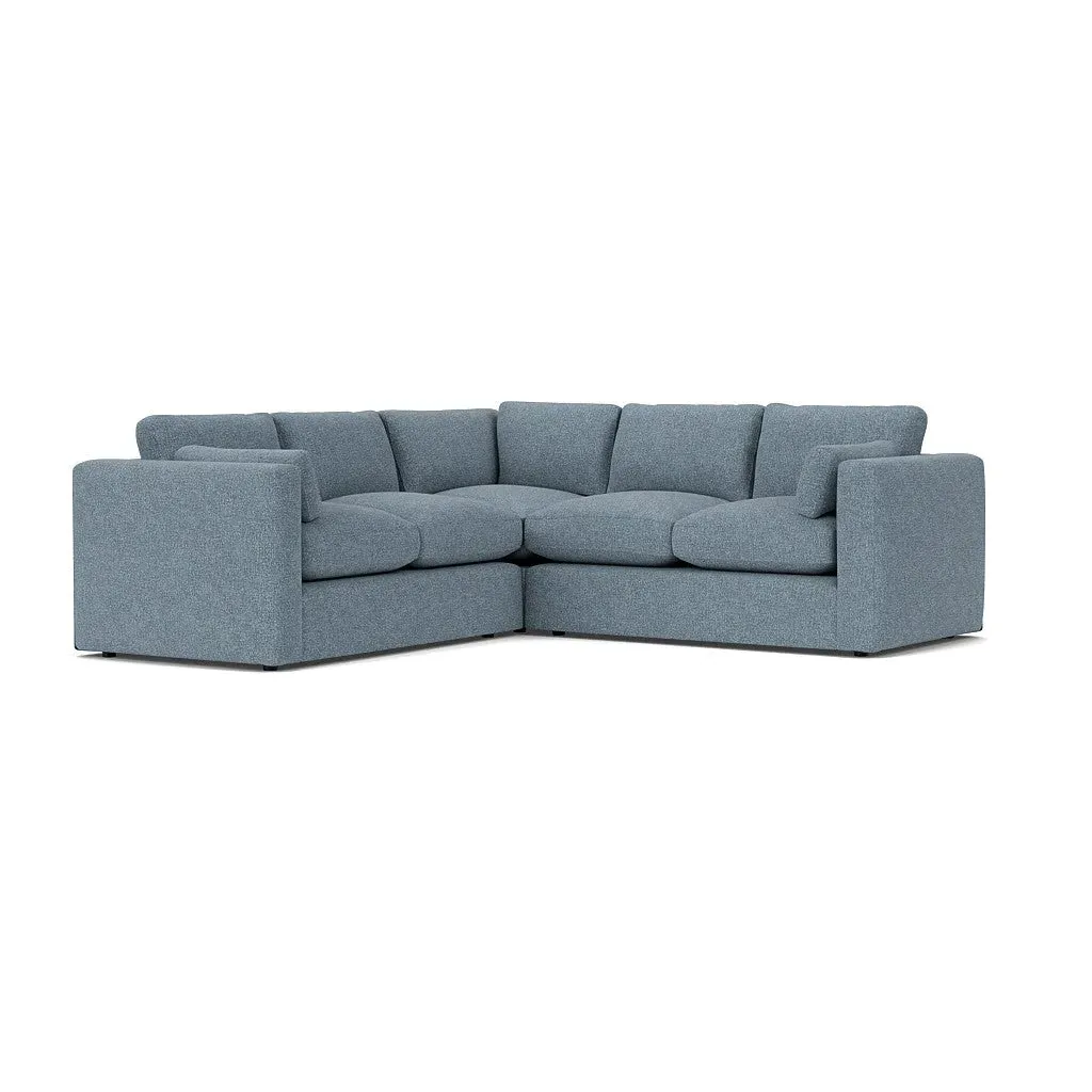 Clarke Corner Sofa - Mid Blue, Aquaclean Oxford