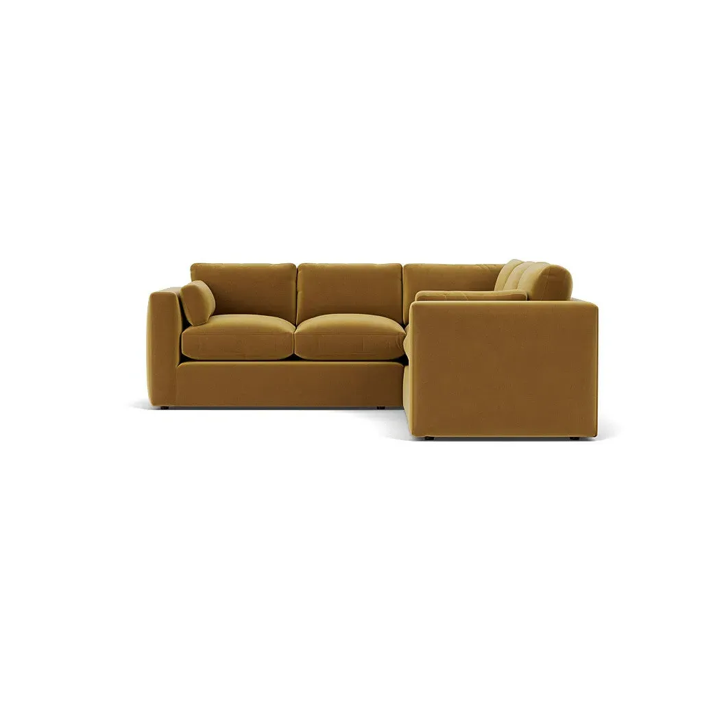 Clarke Corner Sofa - Mustard, Matt Velvet