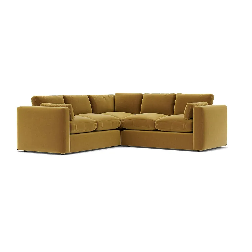Clarke Corner Sofa - Mustard, Matt Velvet