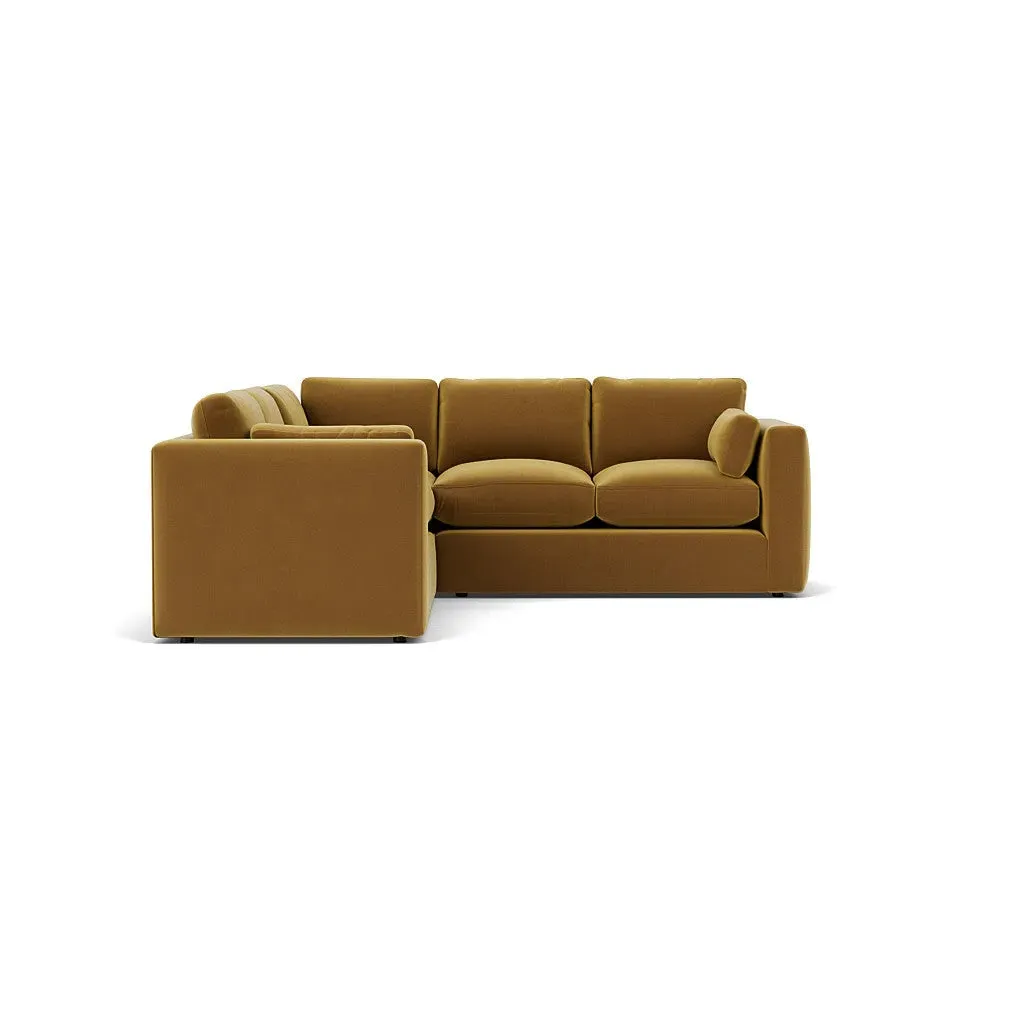 Clarke Corner Sofa - Mustard, Matt Velvet