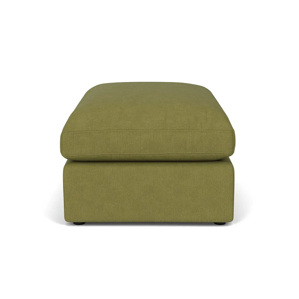 Clarke Foot Stool - Apple, House Linen Mix