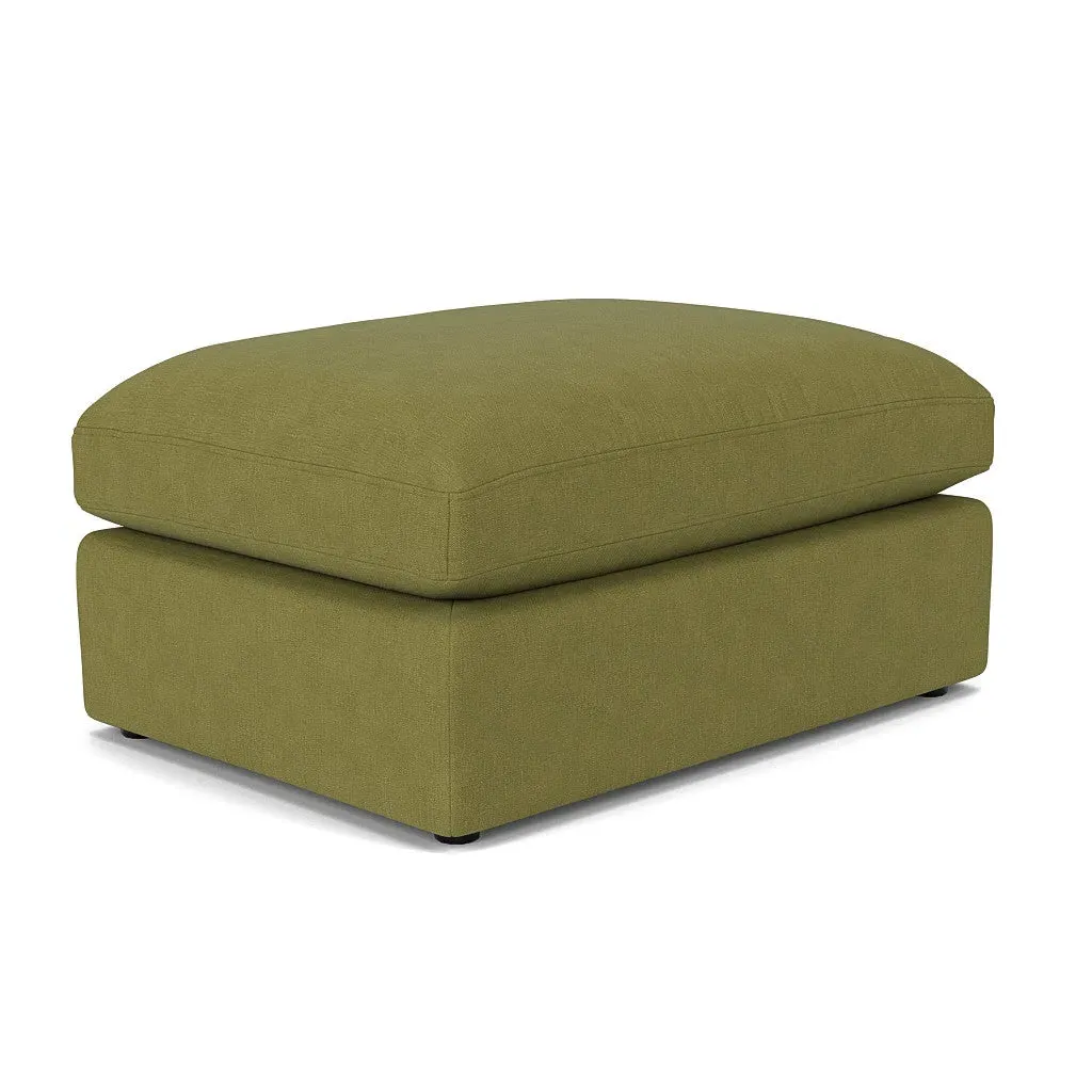Clarke Foot Stool - Apple, House Linen Mix