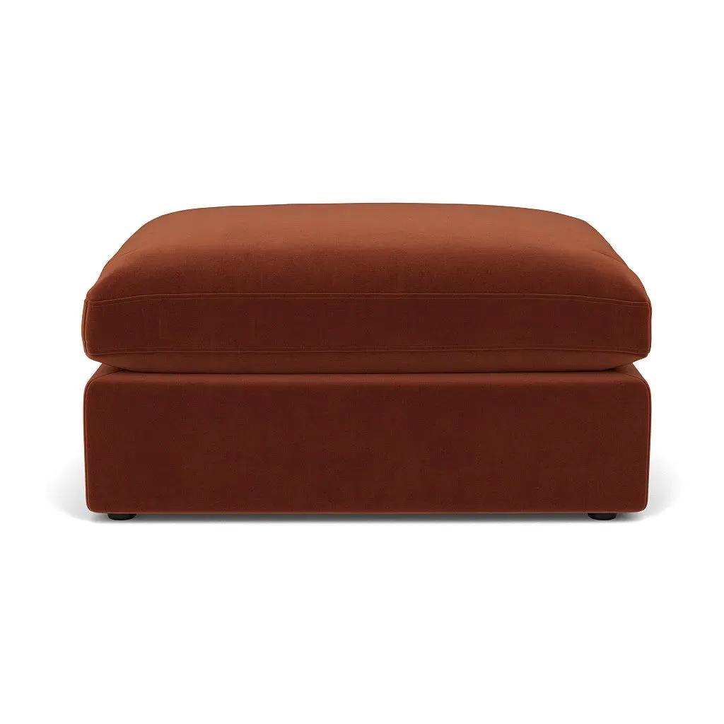 Clarke Large Foot Stool - Brick, Matt Velvet image