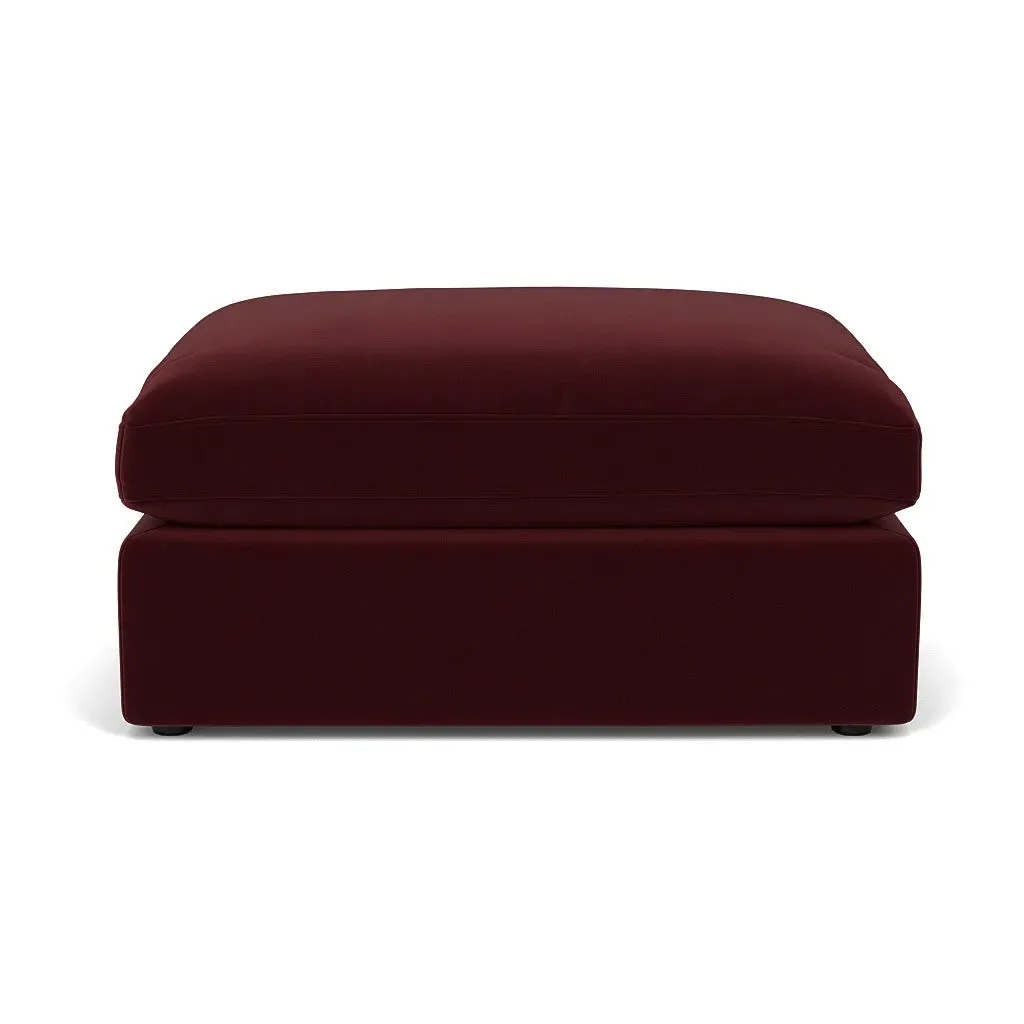 Clarke Large Foot Stool - Dark Rosehip, Matt Velvet image