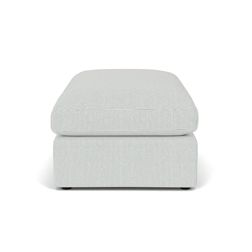 Clarke Large Foot Stool - Duck Egg, Broadway Stripe