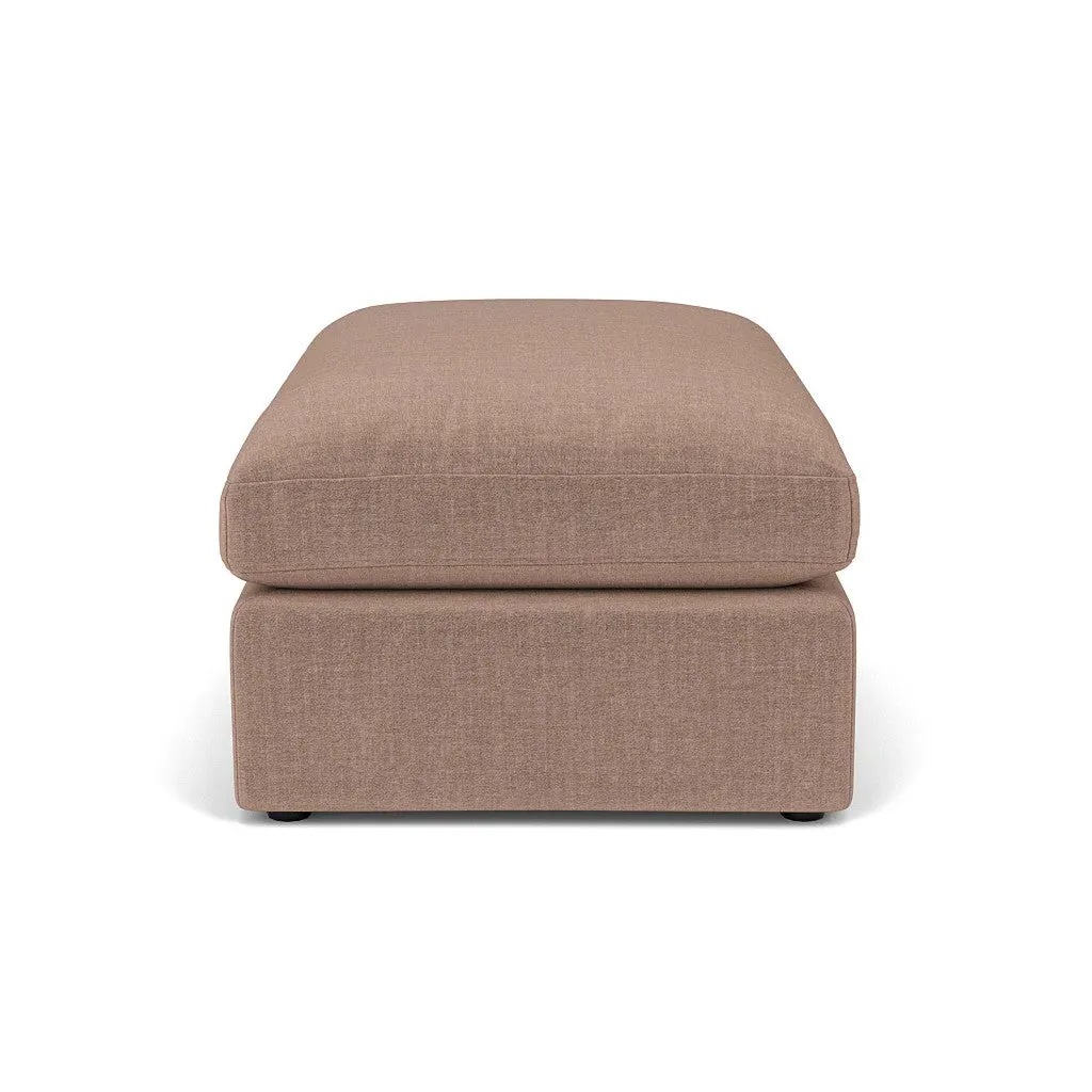 Clarke Large Foot Stool - Dusky Rose, Eco Chenille