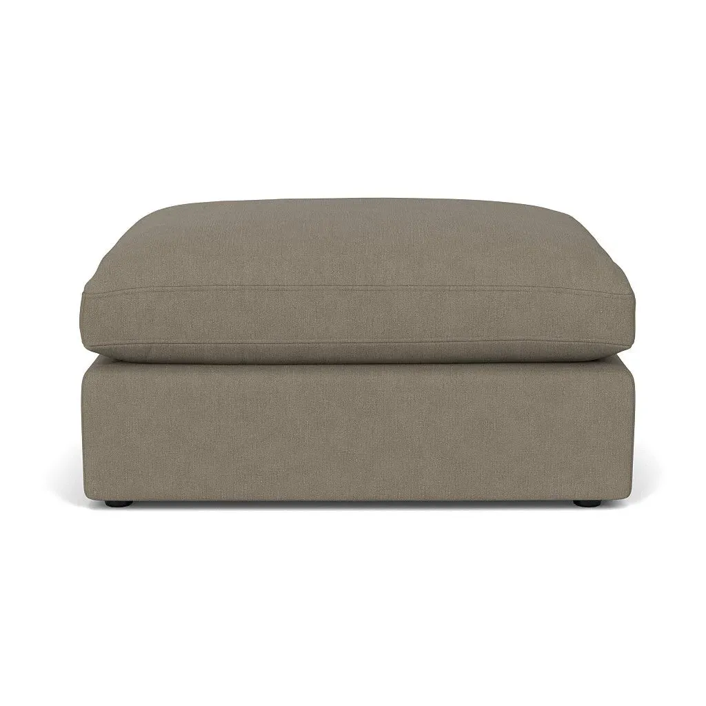 Clarke Large Foot Stool - Mid Grey, House Linen Mix