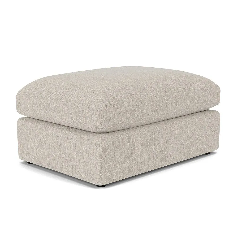 Clarke Large Foot Stool - Natural, Aquaclean Oxford