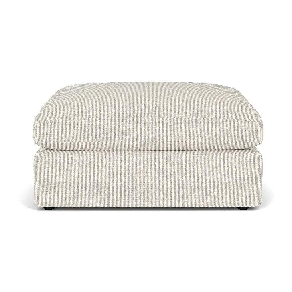 Clarke Large Foot Stool - Natural, Broadway Stripe