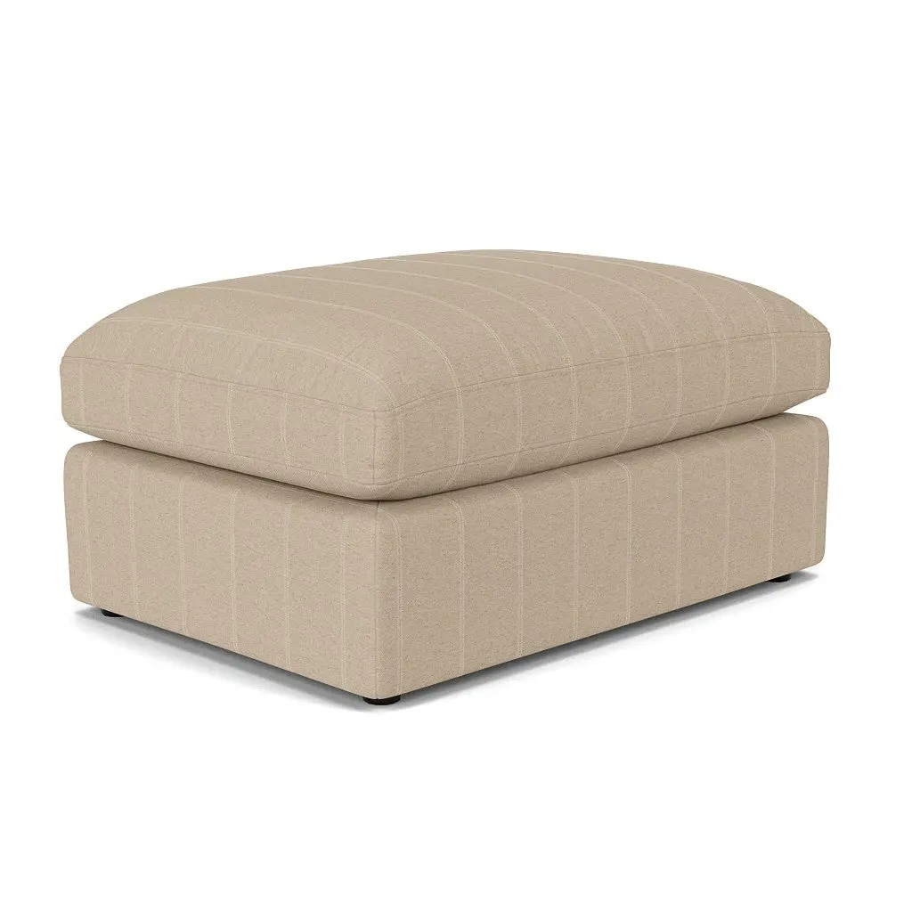 Clarke Large Foot Stool - Natural, Compton Stripe