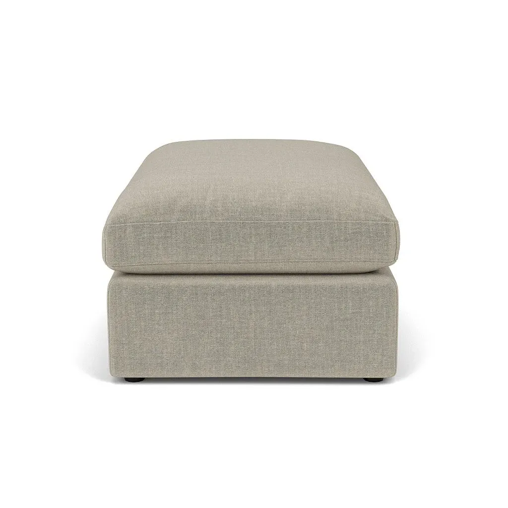 Clarke Large Foot Stool - Natural, Eco Chenille