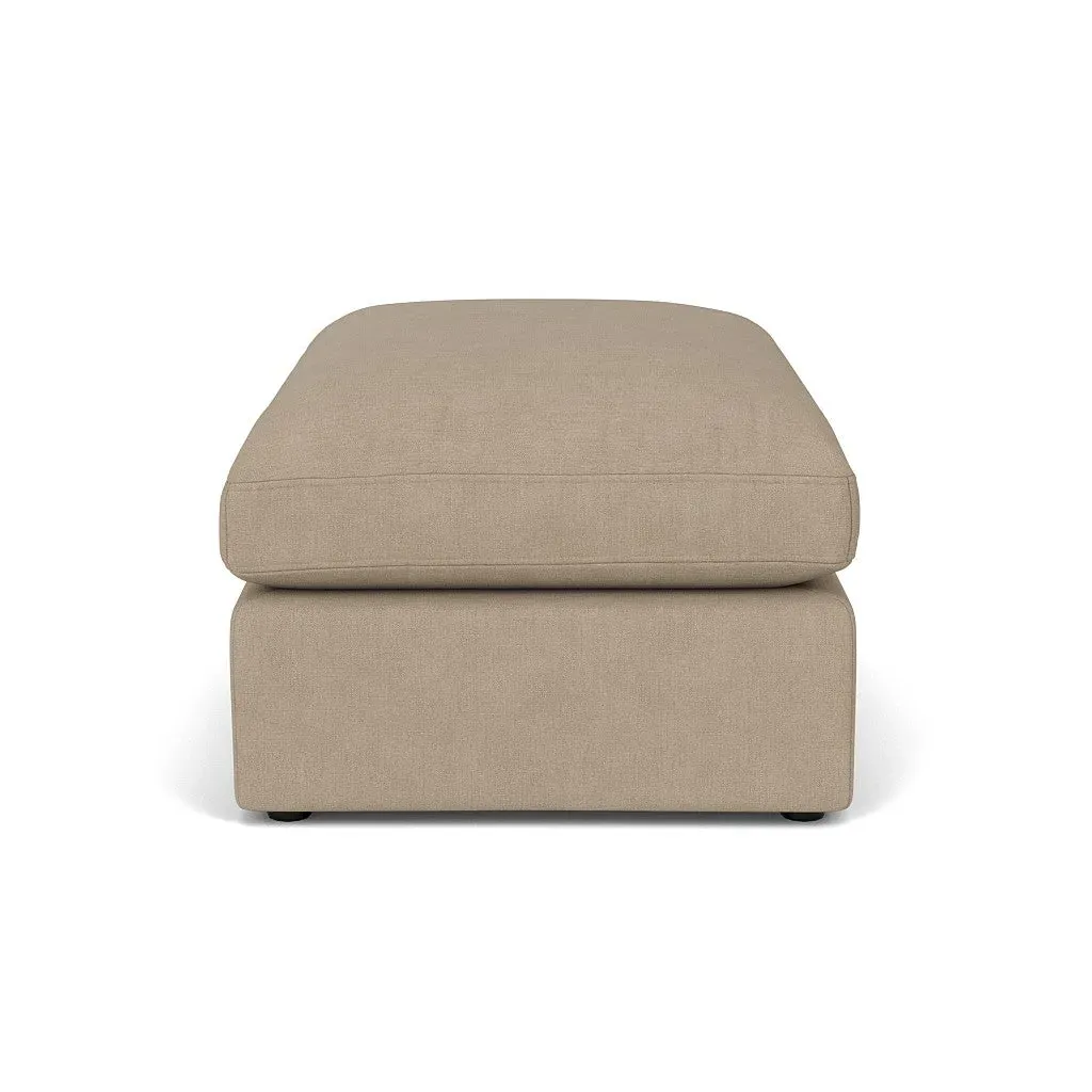 Clarke Large Foot Stool - Natural, House Linen Mix