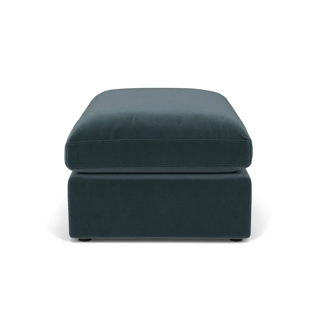 Clarke Large Foot Stool - Night Sky, Matt Velvet
