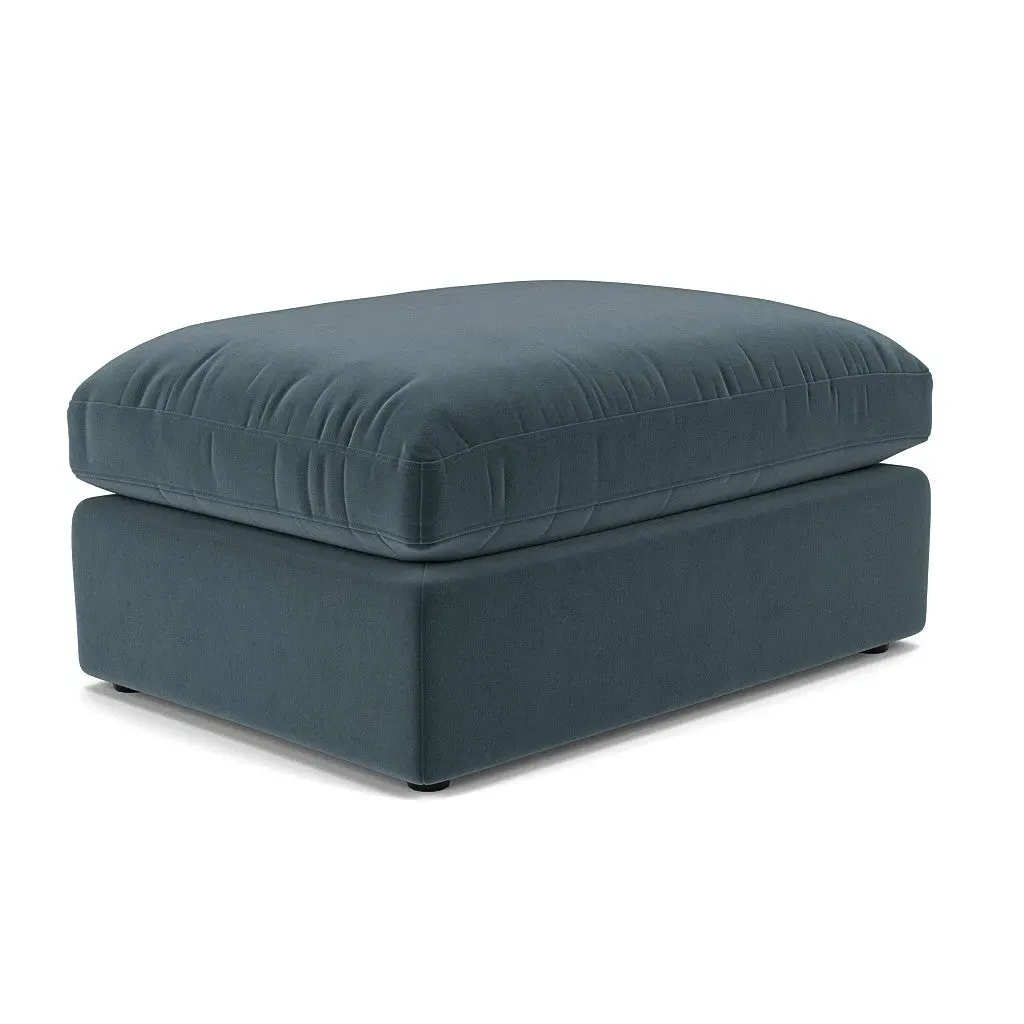 Clarke Large Foot Stool - Night Sky, Matt Velvet