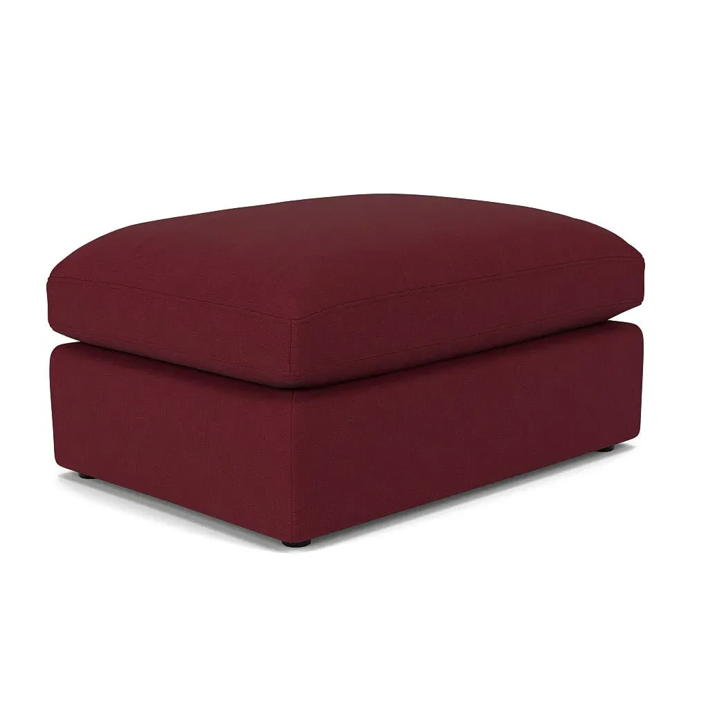 Clarke Large Foot Stool - Rosehip, House Linen Mix