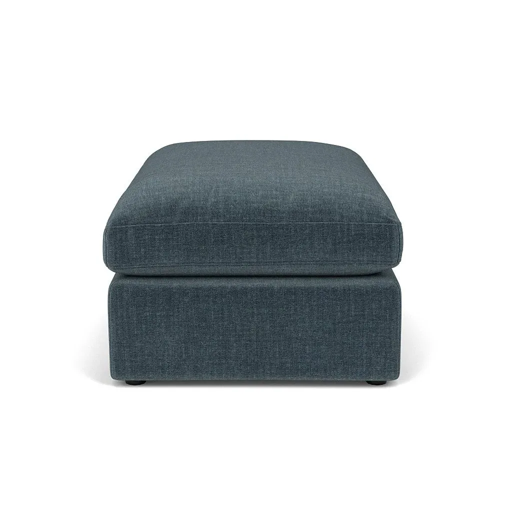Clarke Large Foot Stool - Teal, Eco Chenille