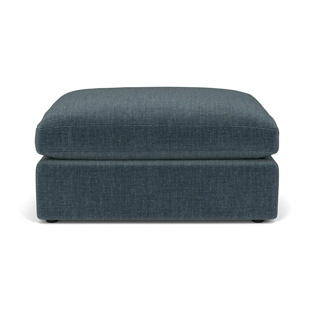 Clarke Large Foot Stool - Teal, Eco Chenille
