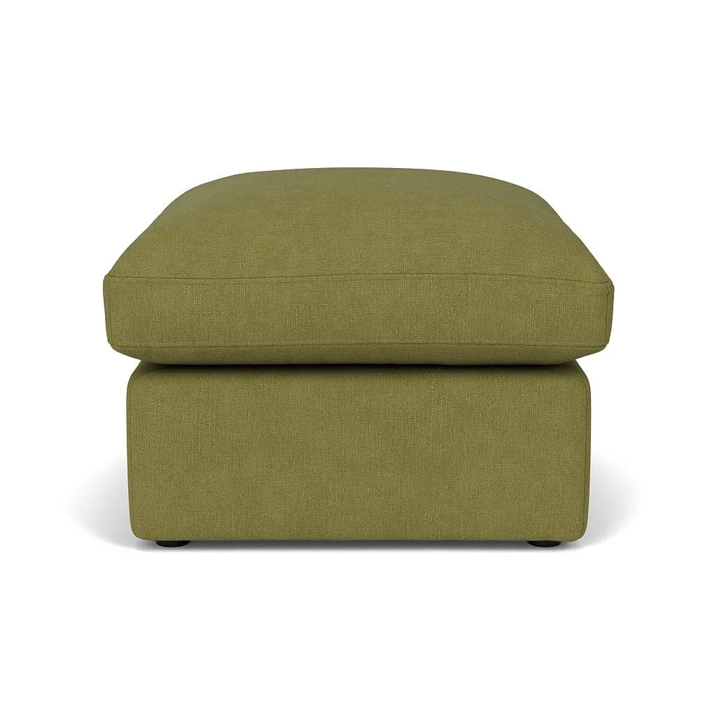 Clarke Foot Stool - Apple, House Linen Mix