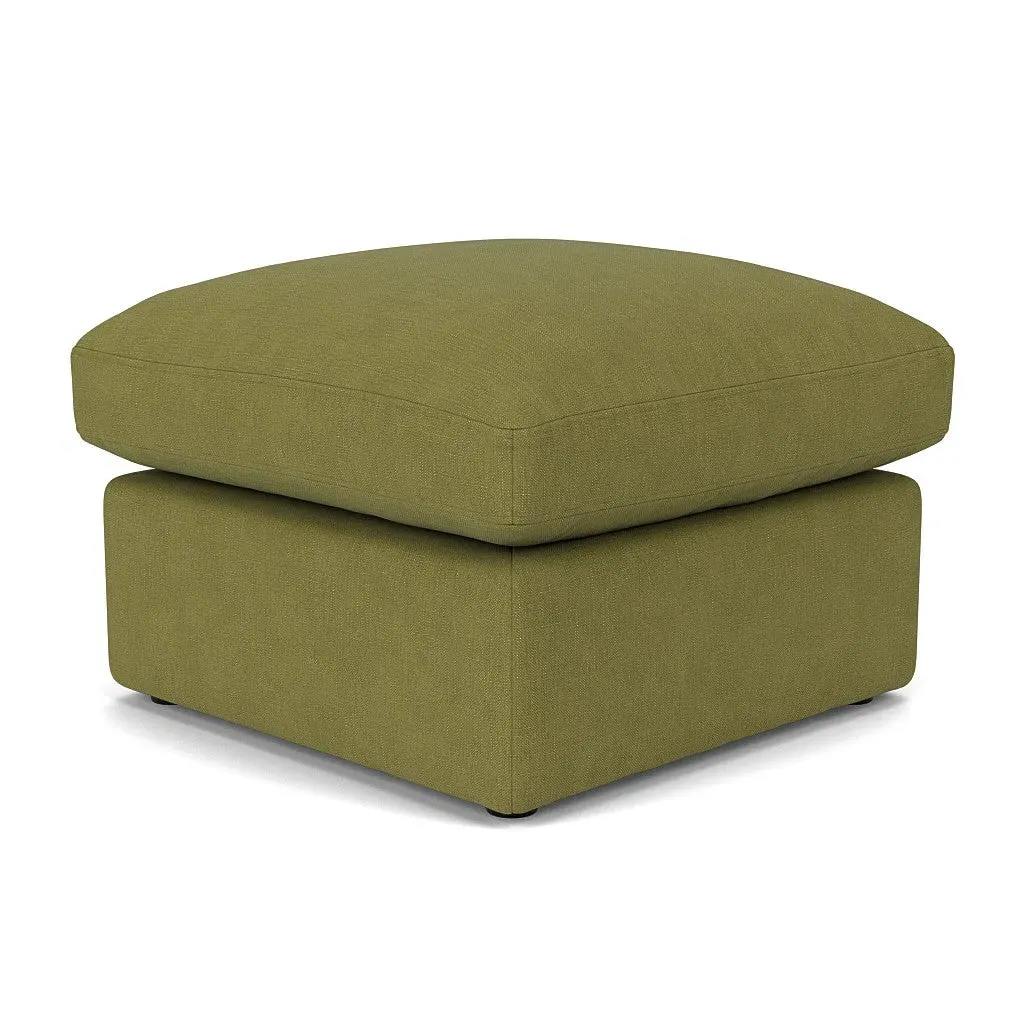 Clarke Foot Stool - Apple, House Linen Mix