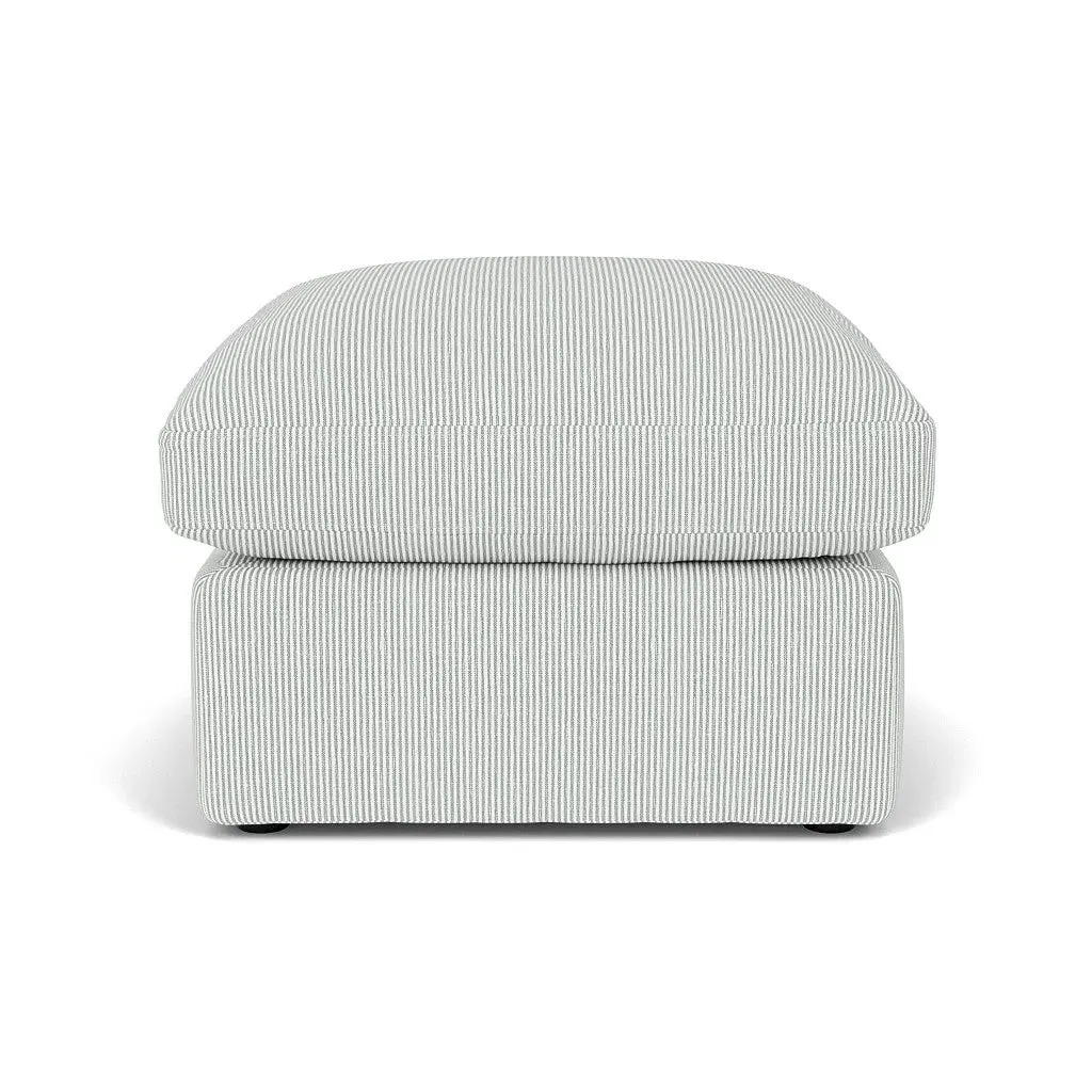Clarke Foot Stool - Duck Egg, Broadway Stripe image