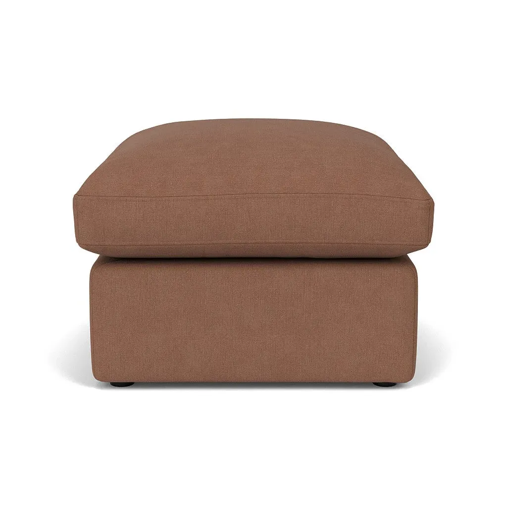 Clarke Foot Stool - Dusky Blush, House Linen Mix