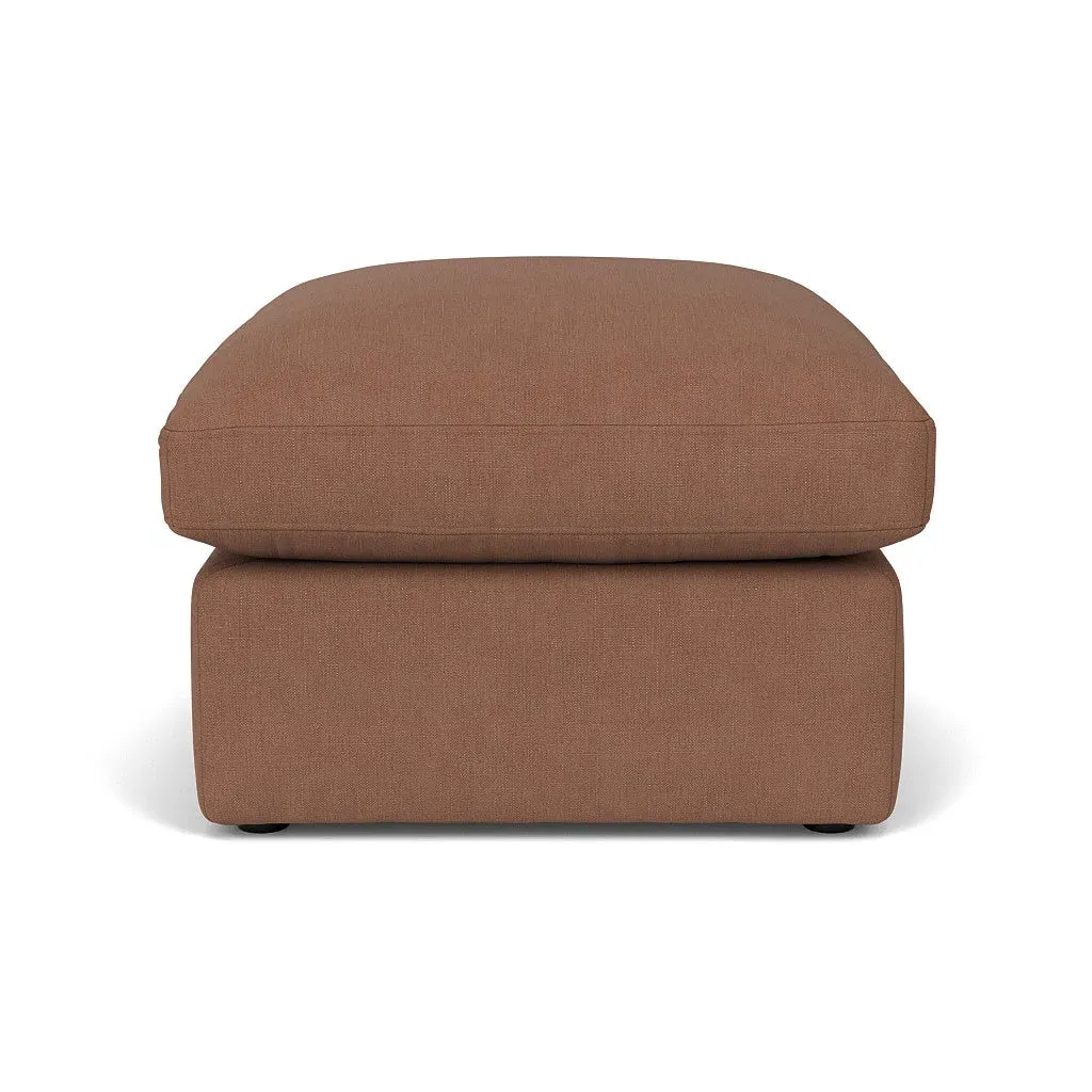 Clarke Foot Stool - Dusky Blush, House Linen Mix image