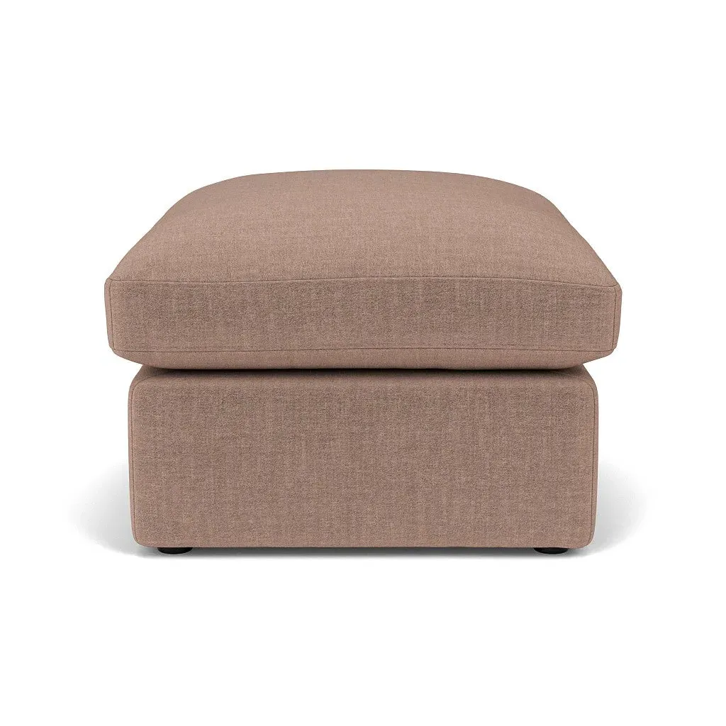 Clarke Foot Stool - Dusky Rose, Eco Chenille