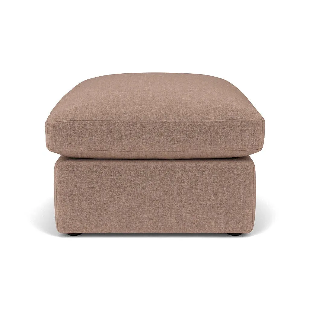 Clarke Foot Stool - Dusky Rose, Eco Chenille image