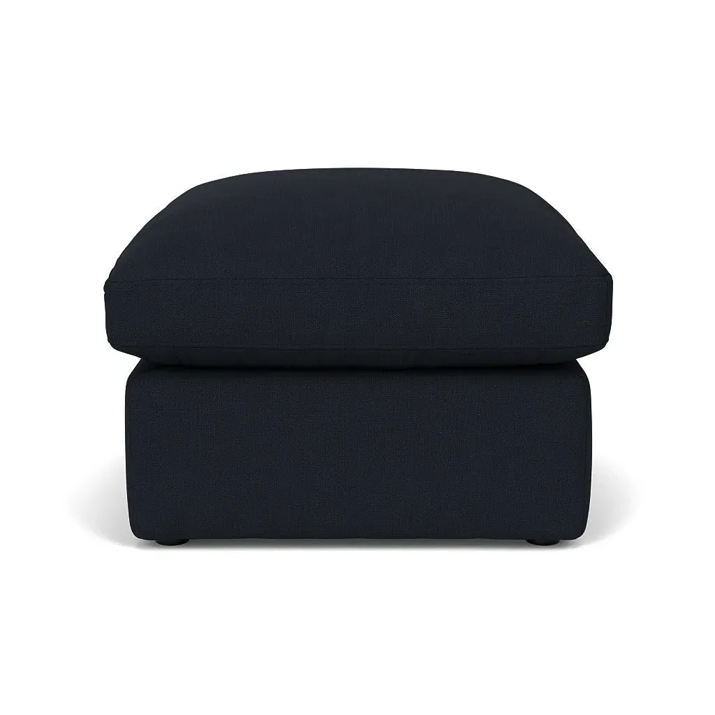 Clarke Foot Stool - Ink, House Linen Mix image