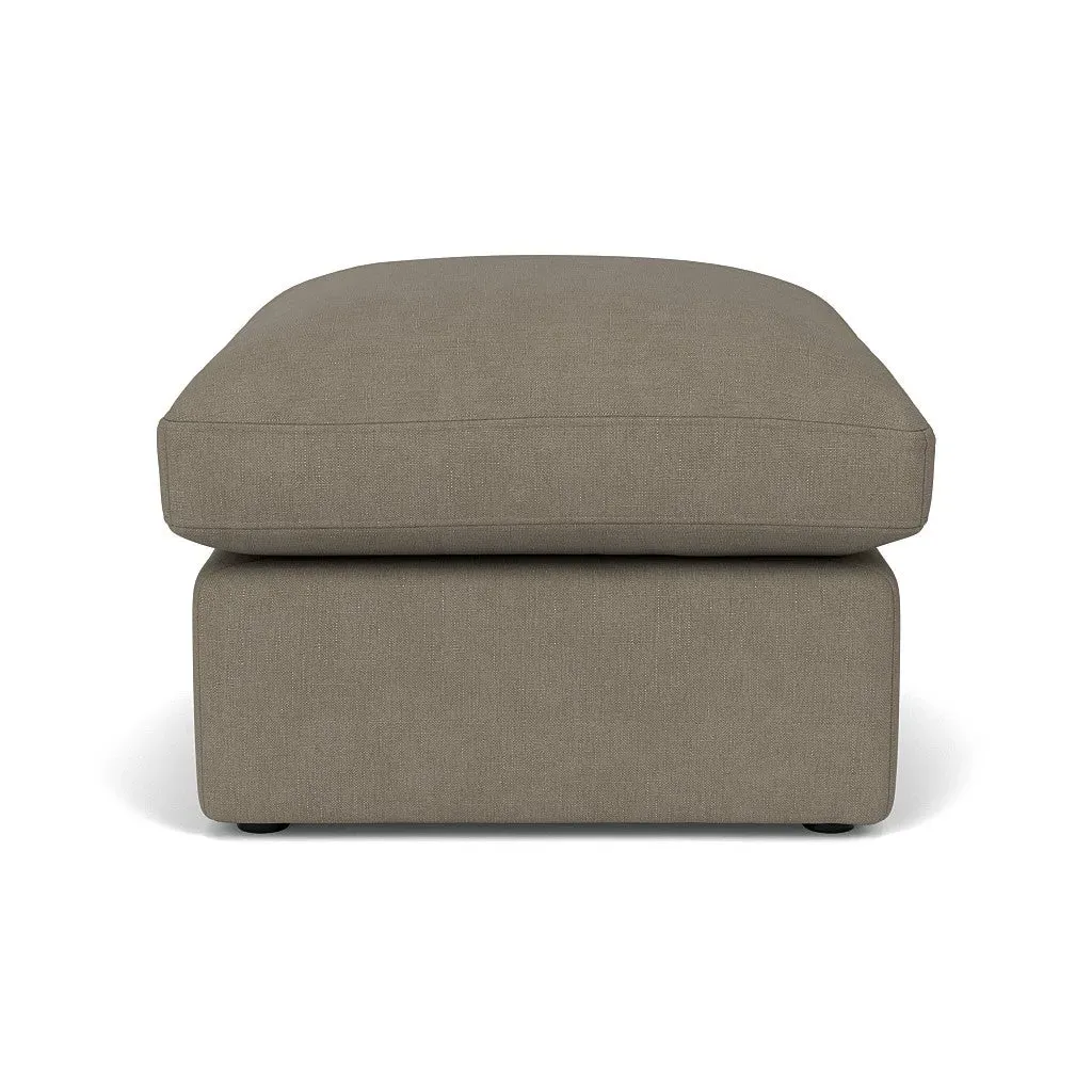 Clarke Foot Stool - Mid Grey, House Linen Mix
