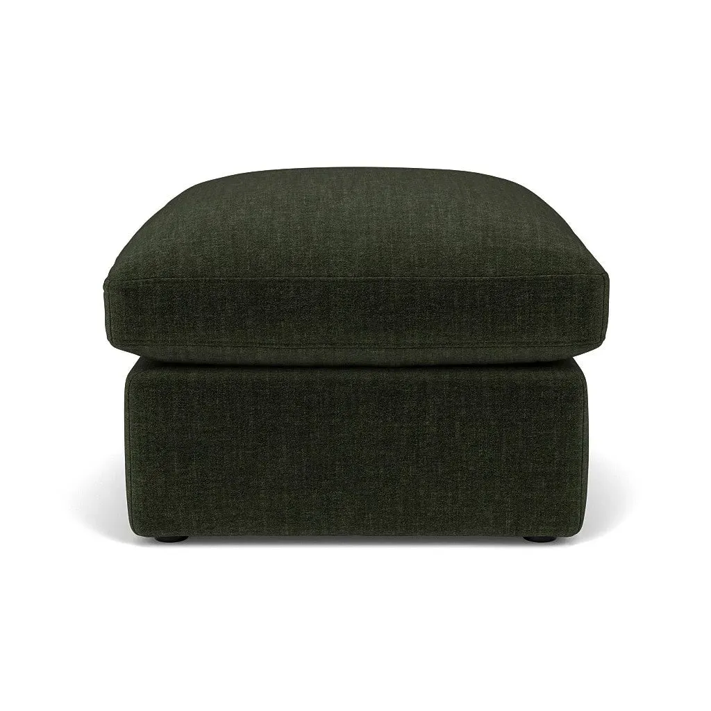 Clarke Foot Stool - Moss, Eco Chenille