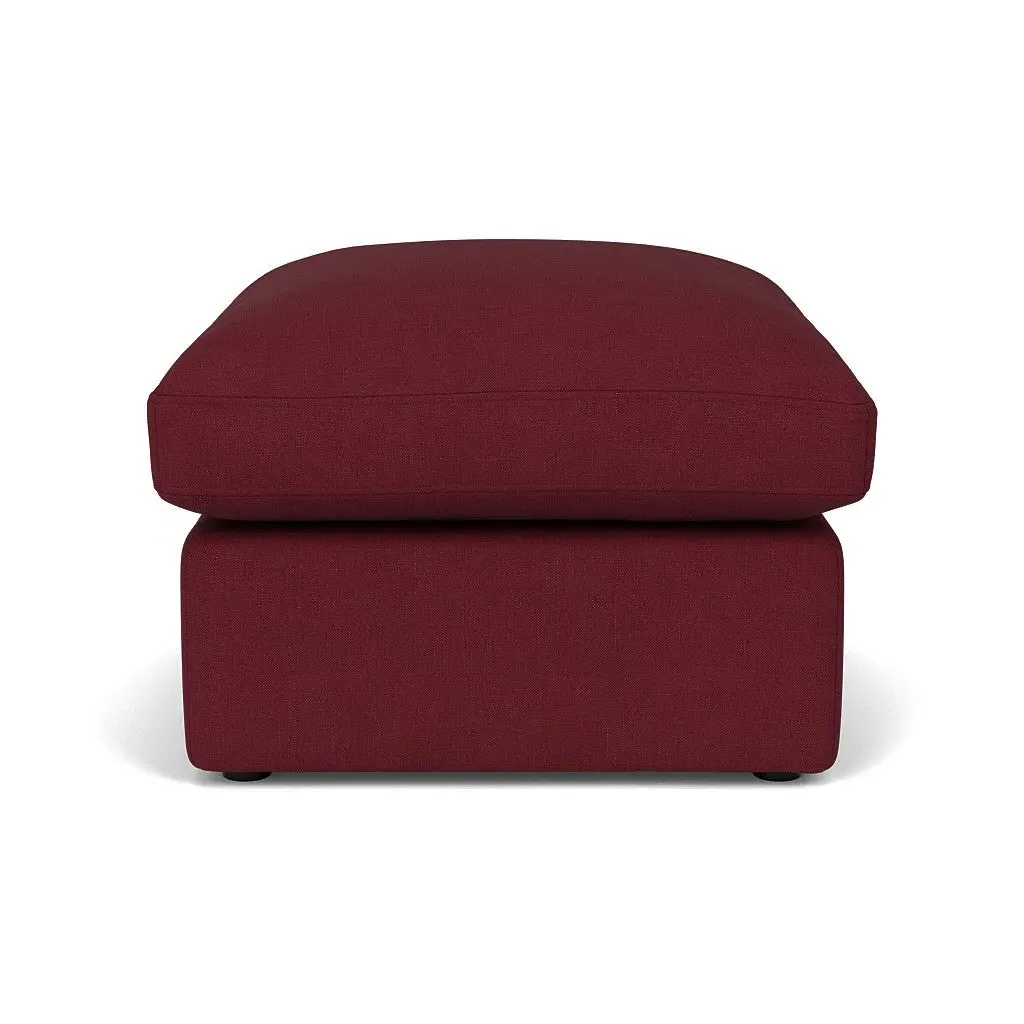 Clarke Foot Stool - Rosehip, House Linen Mix