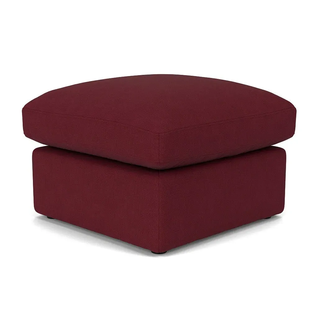 Clarke Foot Stool - Rosehip, House Linen Mix