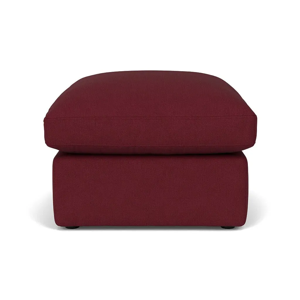 Clarke Foot Stool - Rosehip, House Linen Mix