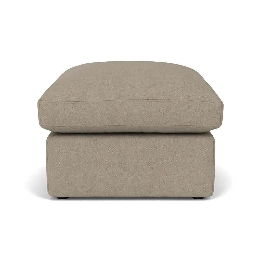 Clarke Small Foot Stool - Dove Grey, House Linen Mix