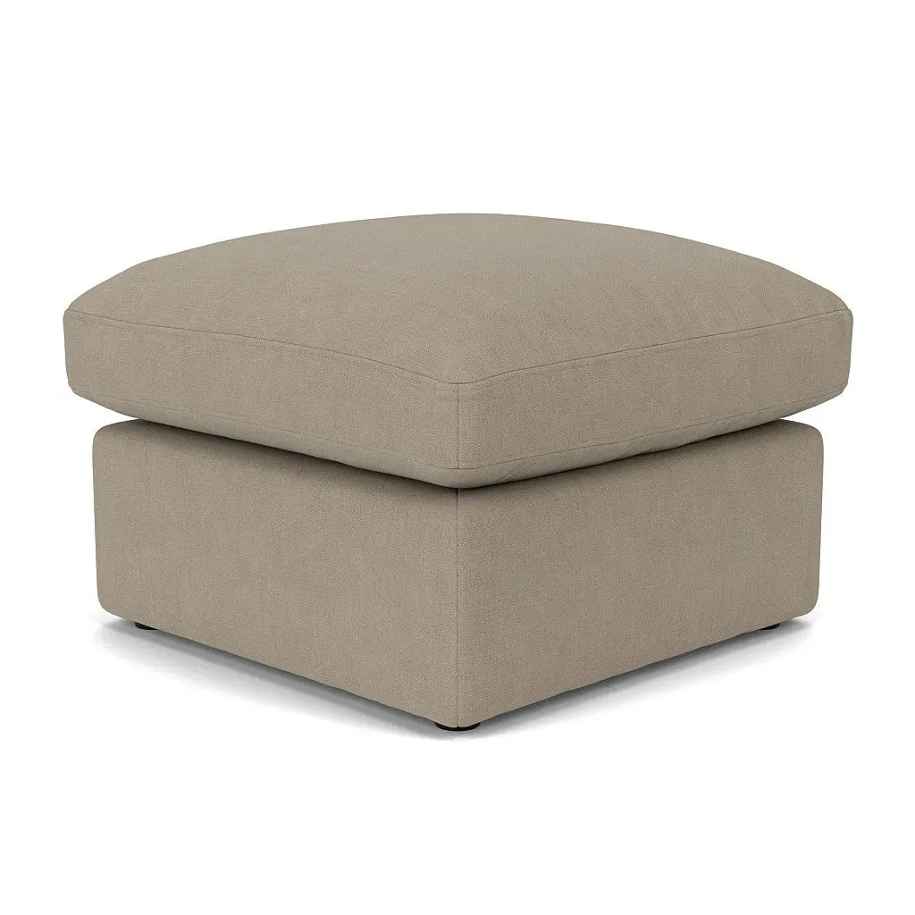 Clarke Small Foot Stool - Dove Grey, House Linen Mix