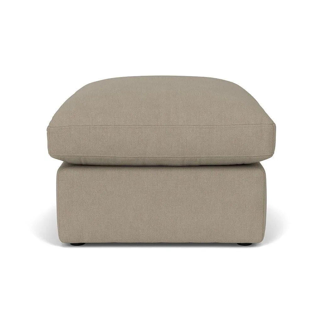 Clarke Small Foot Stool - Dove Grey, House Linen Mix