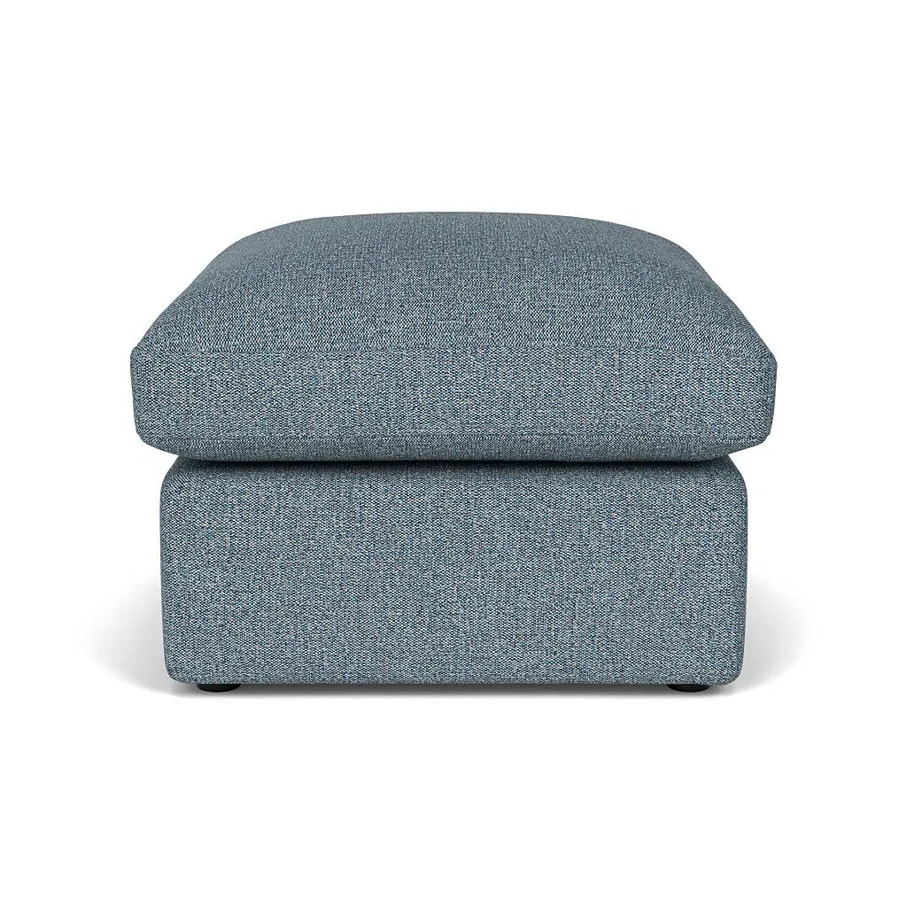 Clarke Small Foot Stool - Mid Blue, Aquaclean Oxford