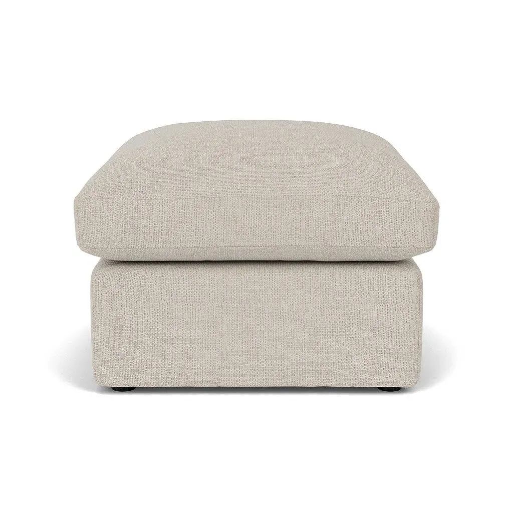 Clarke Small Foot Stool - Natural, Aquaclean Oxford