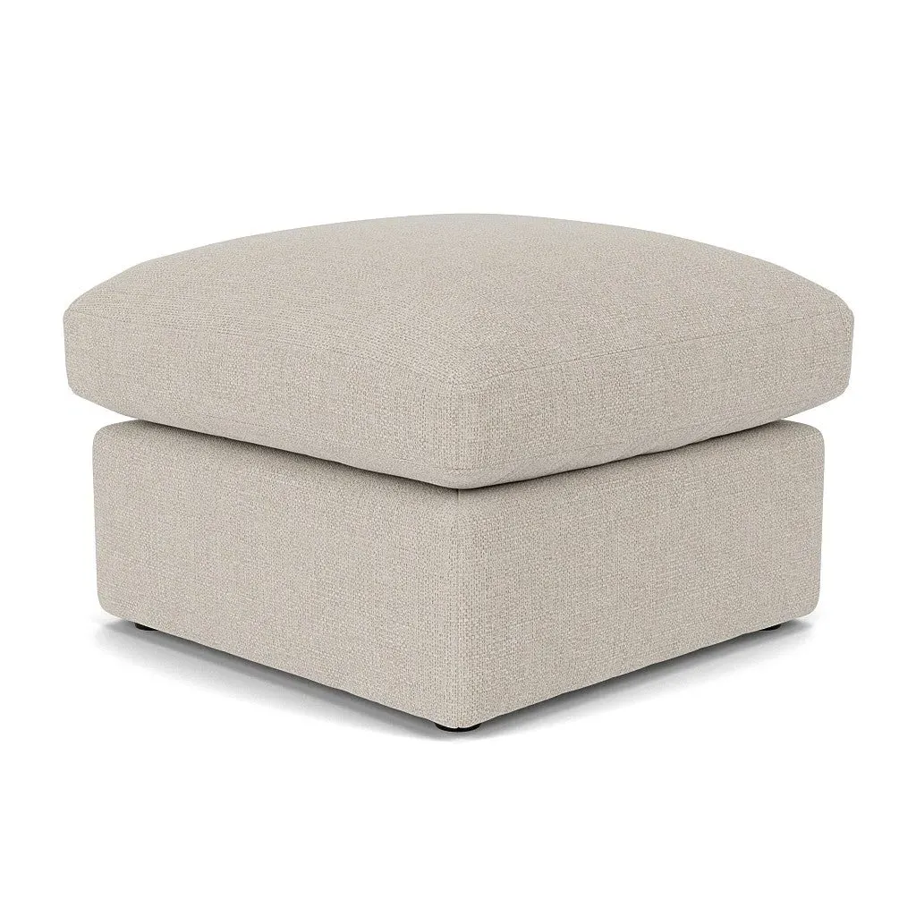 Clarke Small Foot Stool - Natural, Aquaclean Oxford