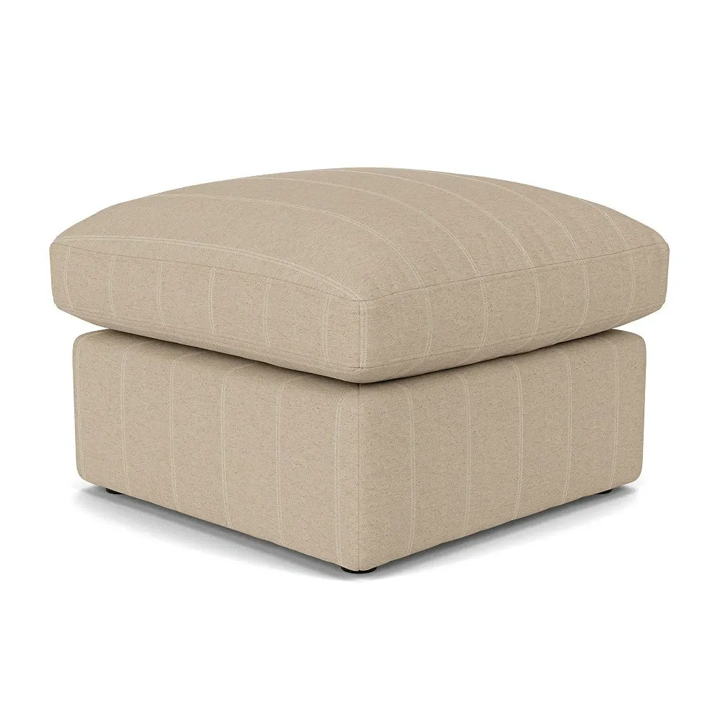 Clarke Small Foot Stool - Natural, Compton Stripe