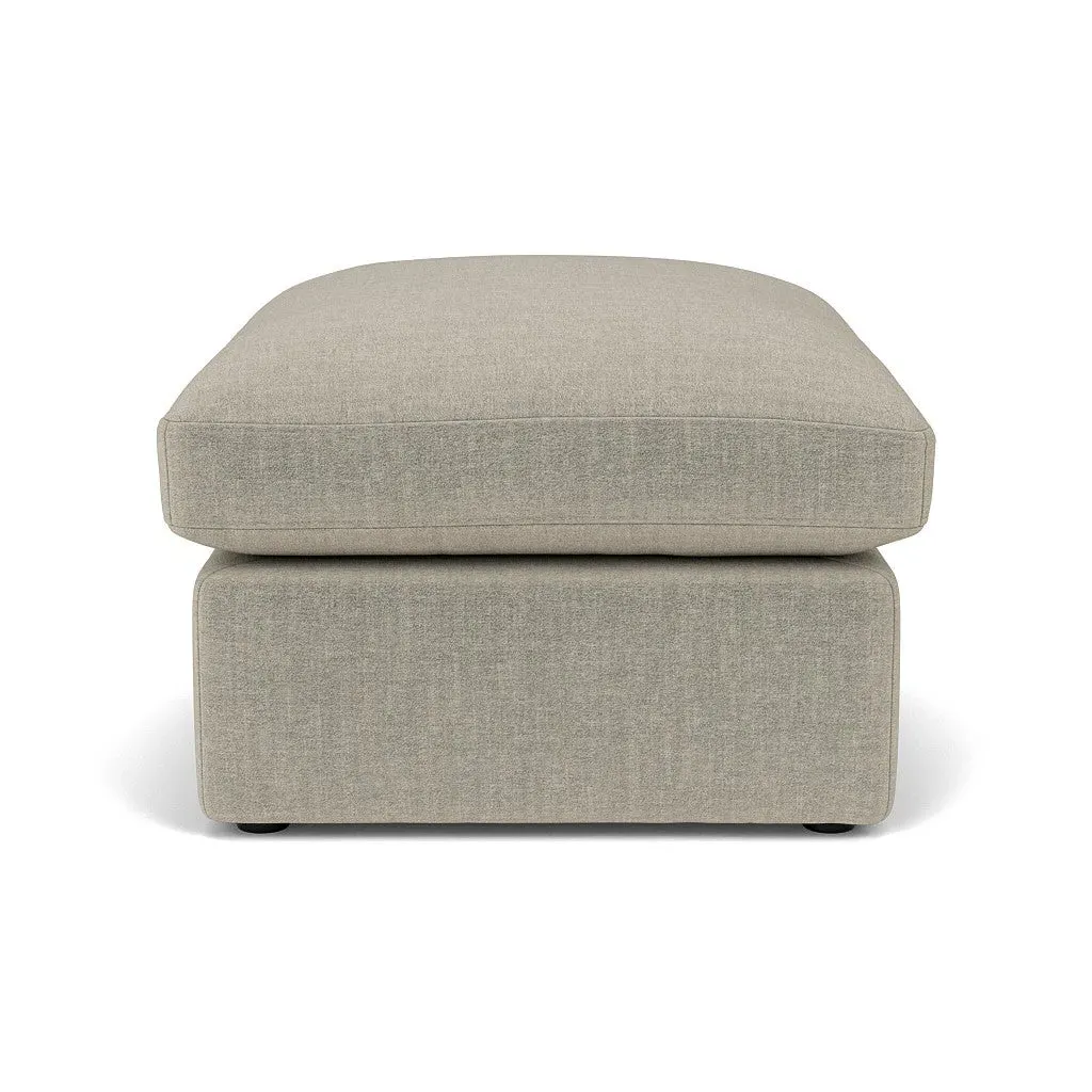 Clarke Small Foot Stool - Natural, Eco Chenille