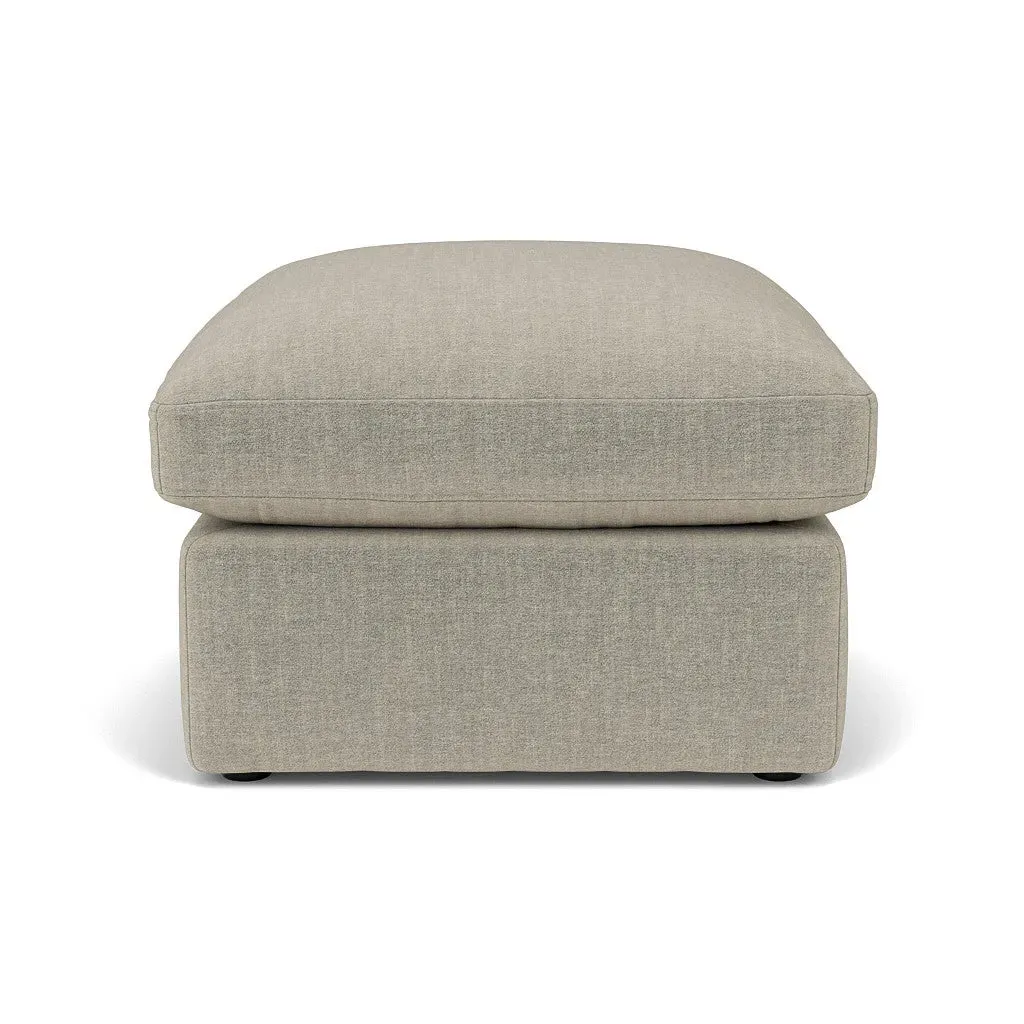 Clarke Small Foot Stool - Natural, Eco Chenille